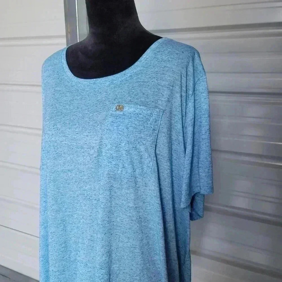 $55 Calvin Klein Performance Shirt Blue White Stretch Short Sleeve Plus Size 3X - Picture 11 of 11